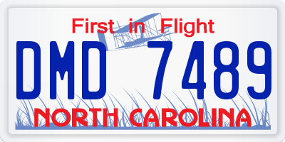 NC license plate DMD7489