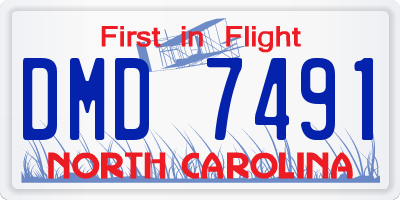 NC license plate DMD7491