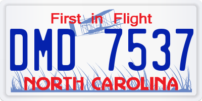 NC license plate DMD7537
