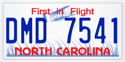 NC license plate DMD7541