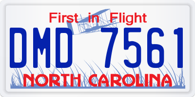 NC license plate DMD7561