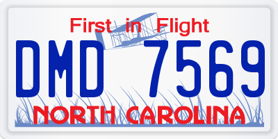 NC license plate DMD7569