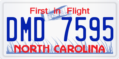 NC license plate DMD7595