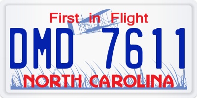 NC license plate DMD7611