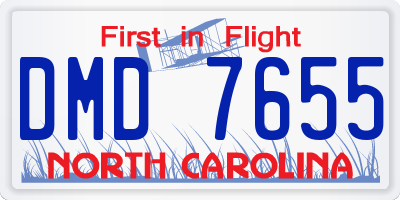 NC license plate DMD7655