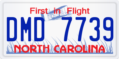 NC license plate DMD7739