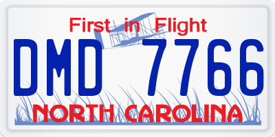 NC license plate DMD7766
