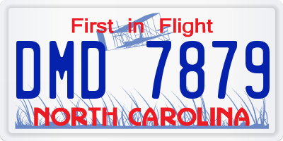 NC license plate DMD7879