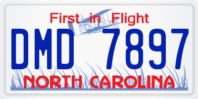 NC license plate DMD7897