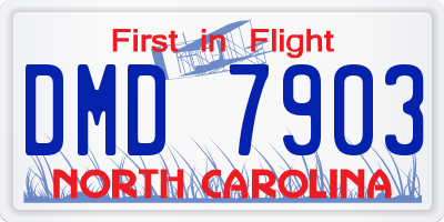 NC license plate DMD7903
