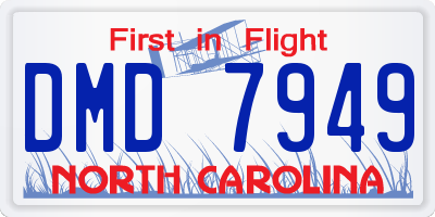 NC license plate DMD7949