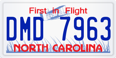 NC license plate DMD7963