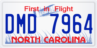 NC license plate DMD7964