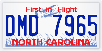 NC license plate DMD7965
