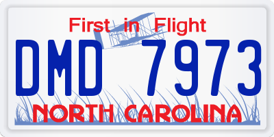 NC license plate DMD7973