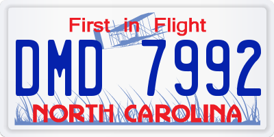 NC license plate DMD7992