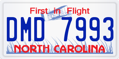 NC license plate DMD7993