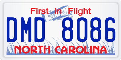 NC license plate DMD8086