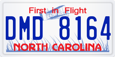 NC license plate DMD8164