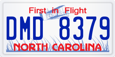 NC license plate DMD8379