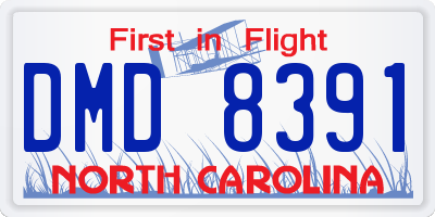 NC license plate DMD8391
