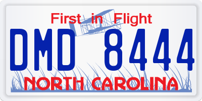 NC license plate DMD8444