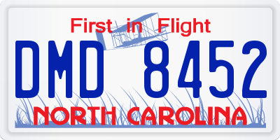 NC license plate DMD8452