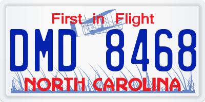 NC license plate DMD8468