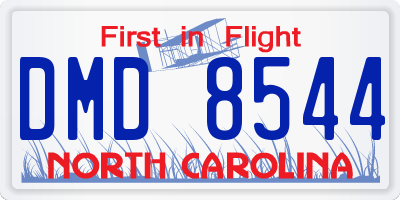 NC license plate DMD8544