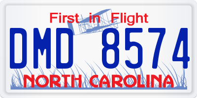 NC license plate DMD8574