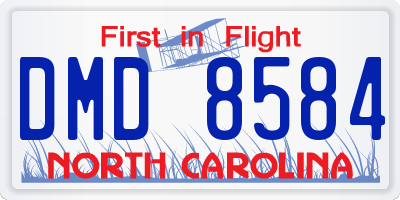 NC license plate DMD8584