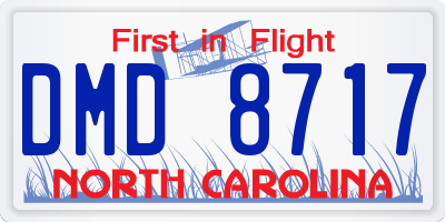 NC license plate DMD8717