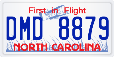 NC license plate DMD8879