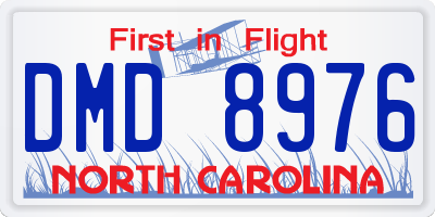 NC license plate DMD8976