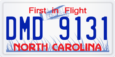NC license plate DMD9131