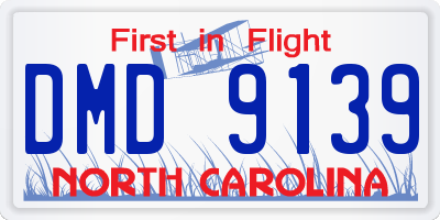 NC license plate DMD9139