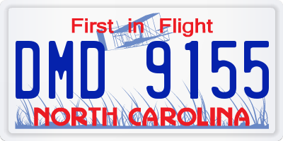 NC license plate DMD9155