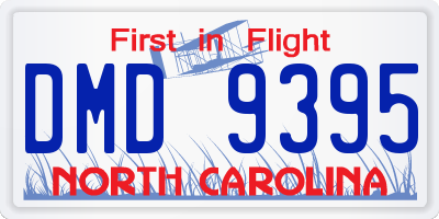 NC license plate DMD9395