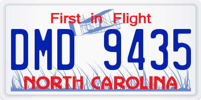 NC license plate DMD9435