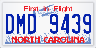 NC license plate DMD9439