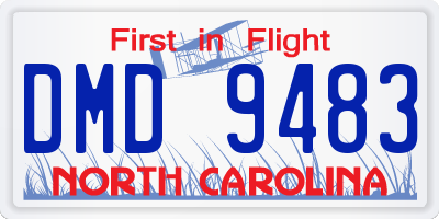 NC license plate DMD9483