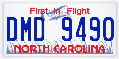 NC license plate DMD9490