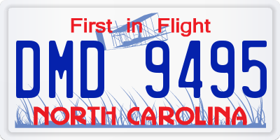 NC license plate DMD9495