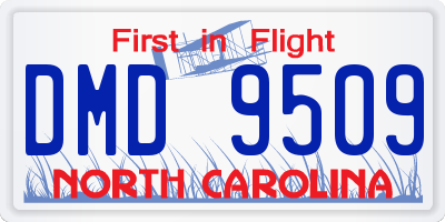 NC license plate DMD9509