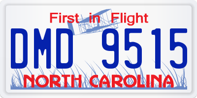 NC license plate DMD9515