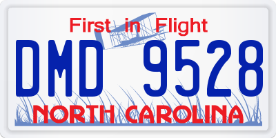 NC license plate DMD9528