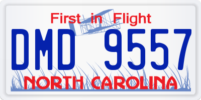 NC license plate DMD9557
