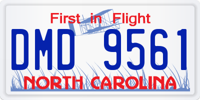 NC license plate DMD9561