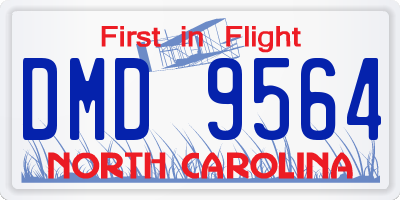 NC license plate DMD9564