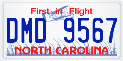 NC license plate DMD9567